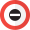 Road closed legend icon